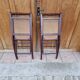 2 chaises pliantes cannées vintage
