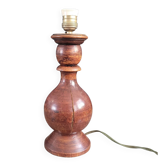 Turned wooden lamp base