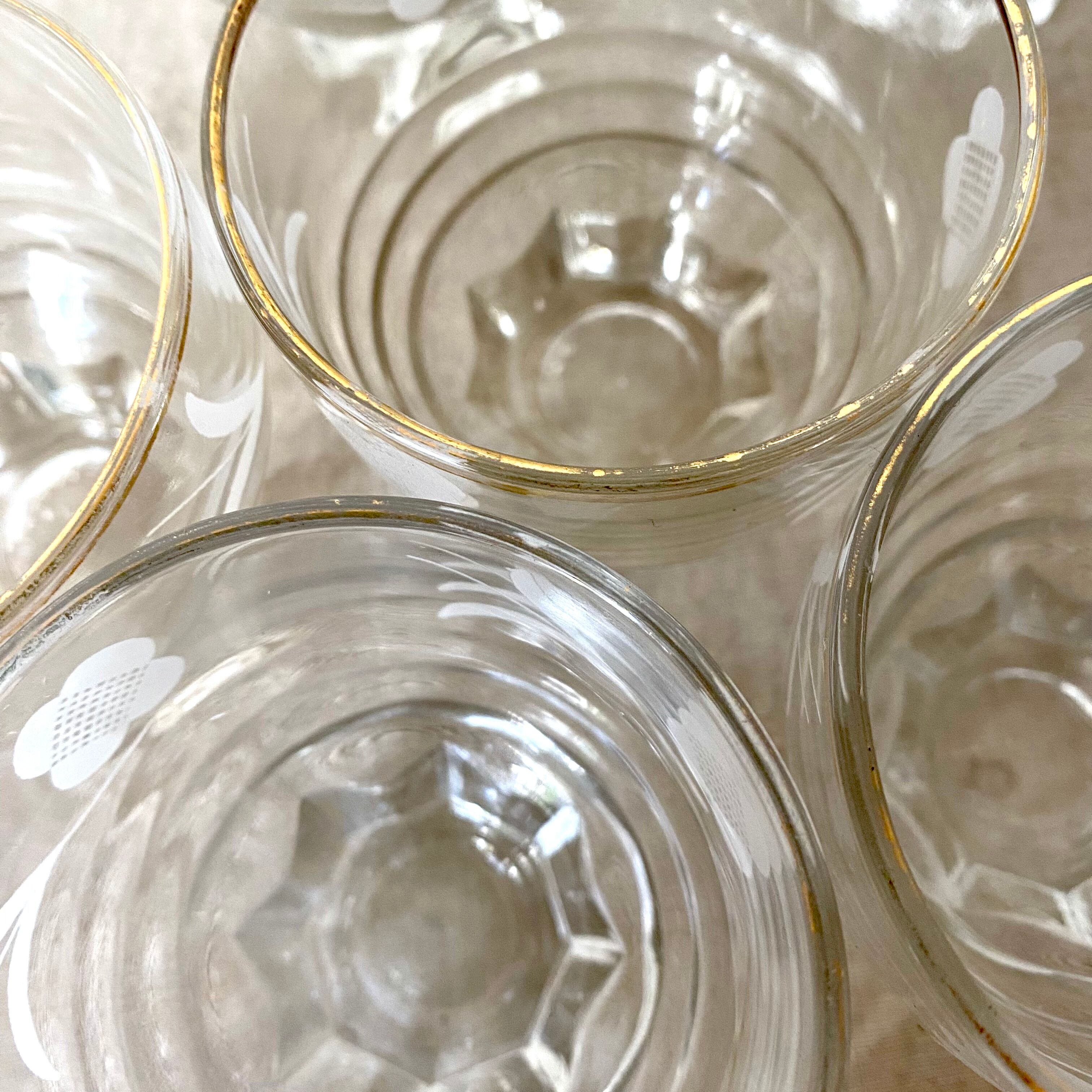 Antique floral water glasses