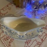 Mozart pattern earthenware gravy boat stamped Sarreguemines