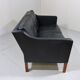 Black leather sofa by Børge Mogensen for Fredericia, Denmark