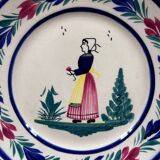 Assiette ancienne HB Quimper