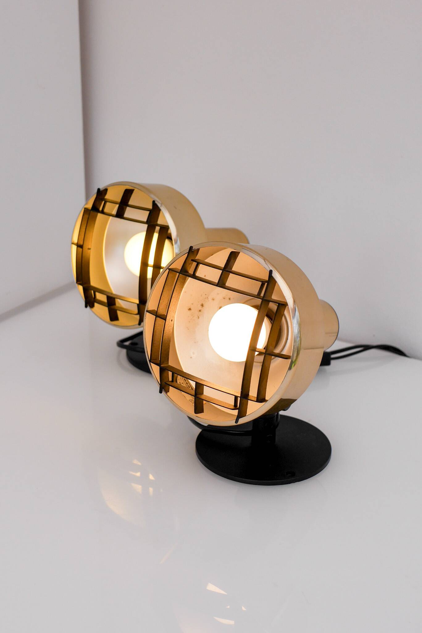 Vintage IKEA Golden wall Sconces, Swedish modern design
