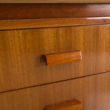 Fully restored Scandinavian desk with grey laminate top