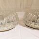 Pair of ceiling lights brass glass Glashütte Limburg Circa 1950