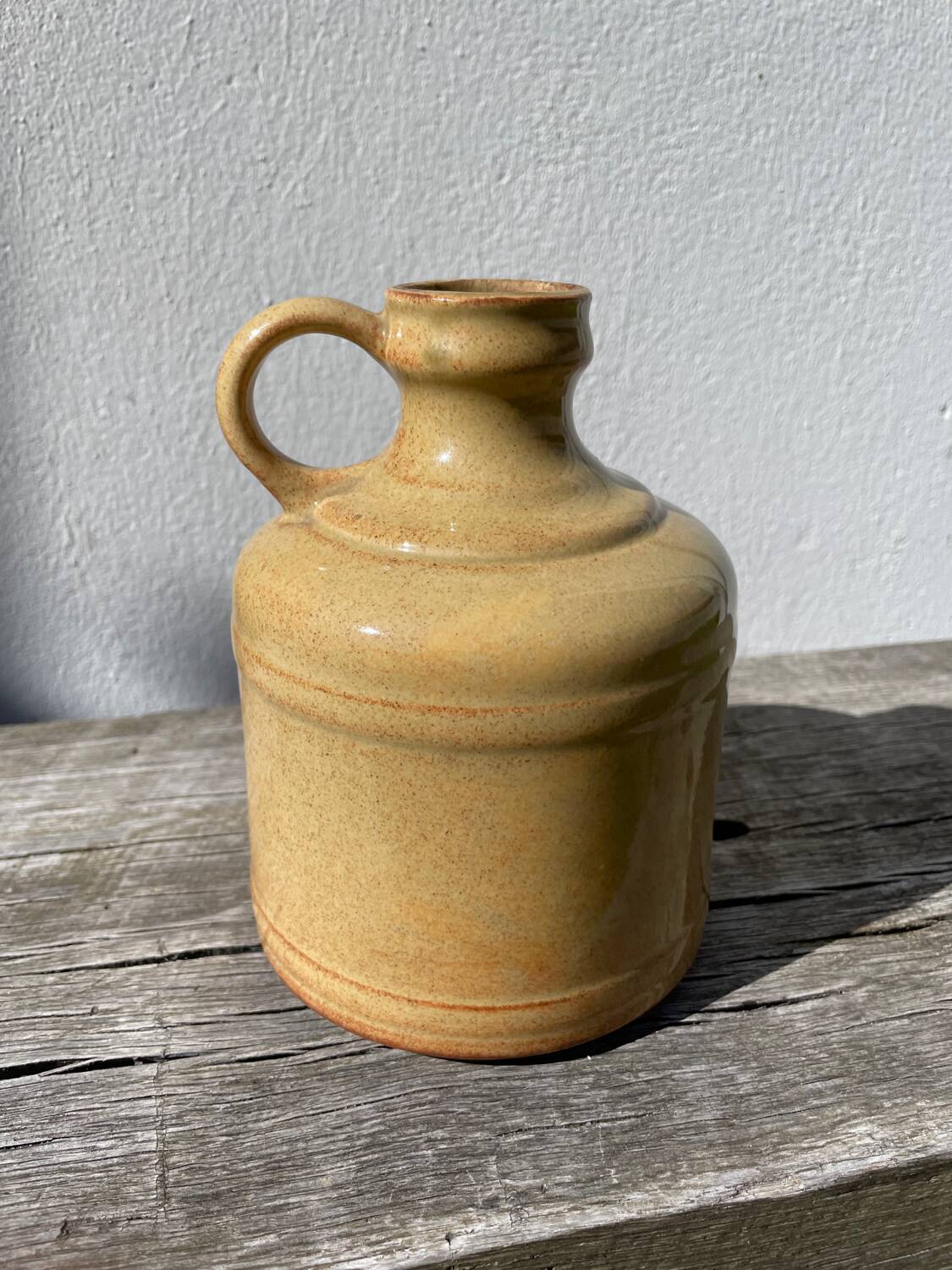 Antique glazed terracotta jug vase