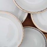 5 assiettes creuses porcelaine blanche