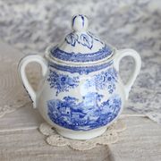 Antique Lunéville earthenware sugar bowl