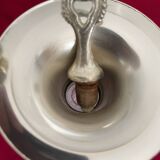 Vase glass and silver metal, Italy 1960