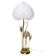 Monumental crane or egret lamp post in gilded brass by Antonio Pavia