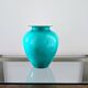 Vase vintage italien en verre turquoise