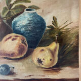 Still Life with Oil Pears on Canvas