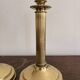 Antique Pair of Gilded Brass Candle Holders Empire Column Louis XVI Villedieu