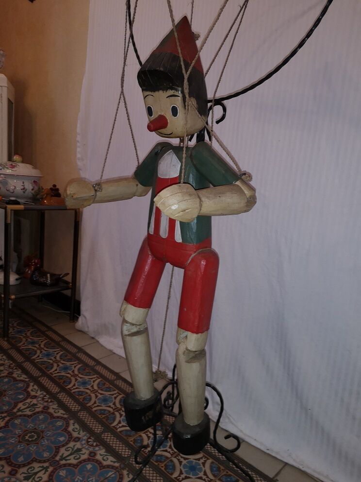 Puppet Pinocchio soft wood 1970