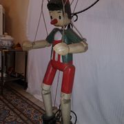Pantin Pinocchio bois tendre 1970