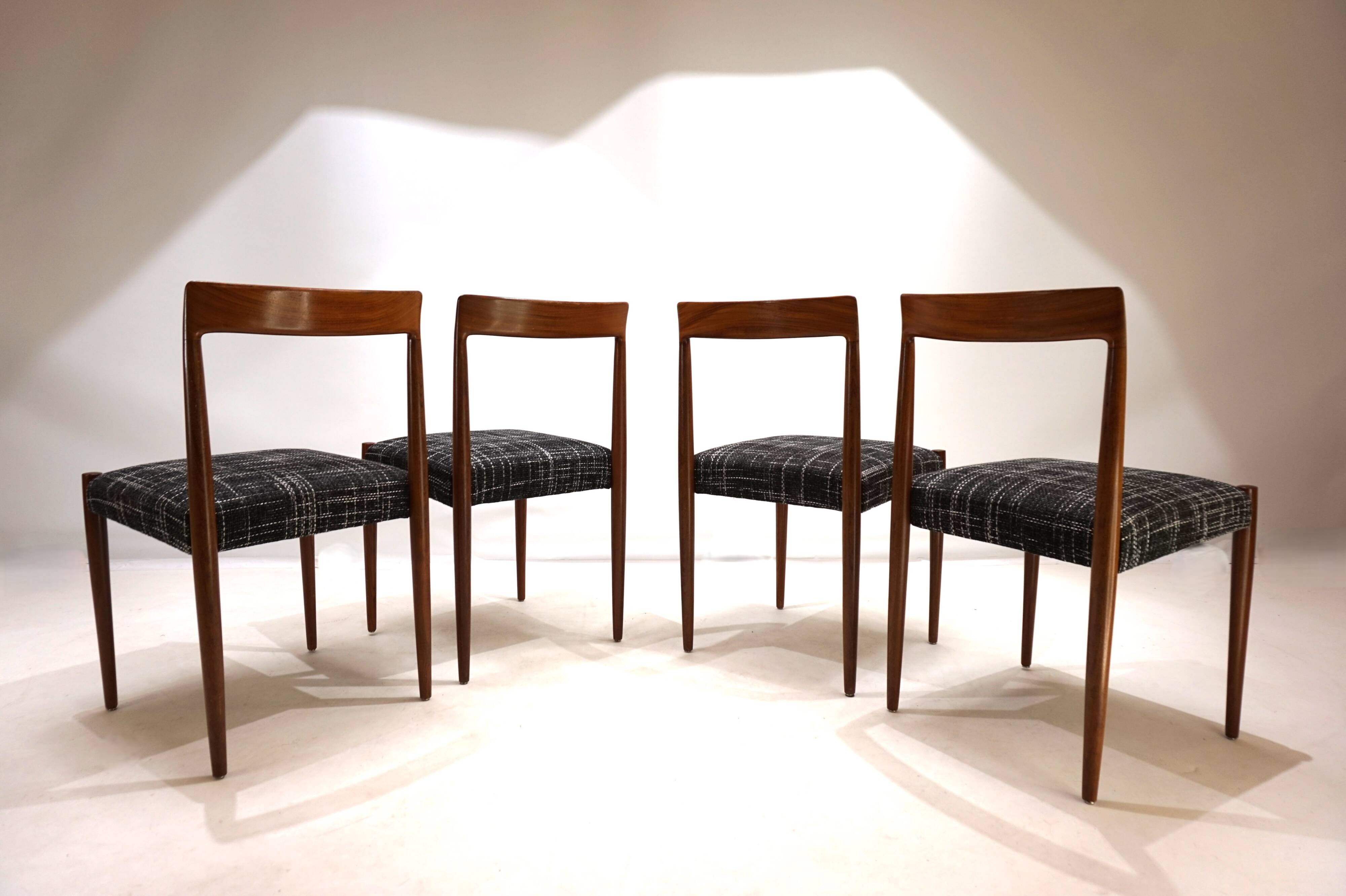 Lübke Teak Dining Chairs Set of 4, 1960
