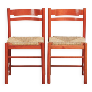 Ensemble de deux chaises - rouges