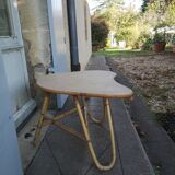 Table basse vintage en rotin