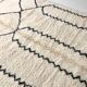 Berber carpet Beni Ouarain with black graphic patterns 2,43 x 1.65 m