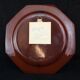 Octagonal flat plate with floral decoration -