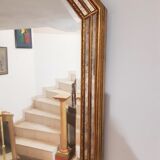 Large octagonal mirror with closed screens and beveled glass  72x91cm
