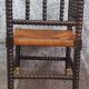 Fireplace corner chair in Louis XIII style, turned wood with braided rush, 19th century.