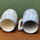 Pair of old Fasi mugs