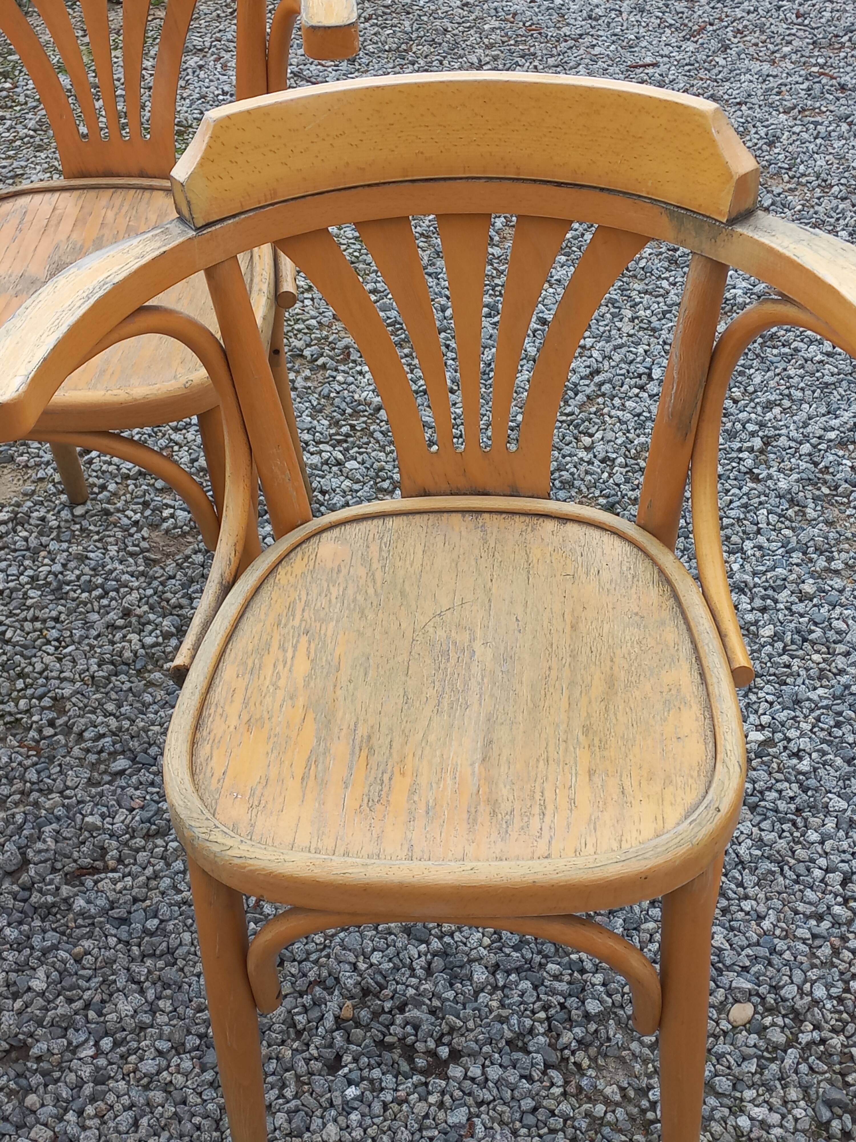 Set of 8 bistro chairs from the 50s/60