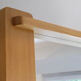 Large Scandinavian mirror in pine 1970
