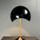 Midcentury Italian scallop mushroom wavy brass desk or table lamp, 1960s