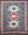 Handmade Oriental Rug Kazak Afghan: 1.66 X 2.64 Meters