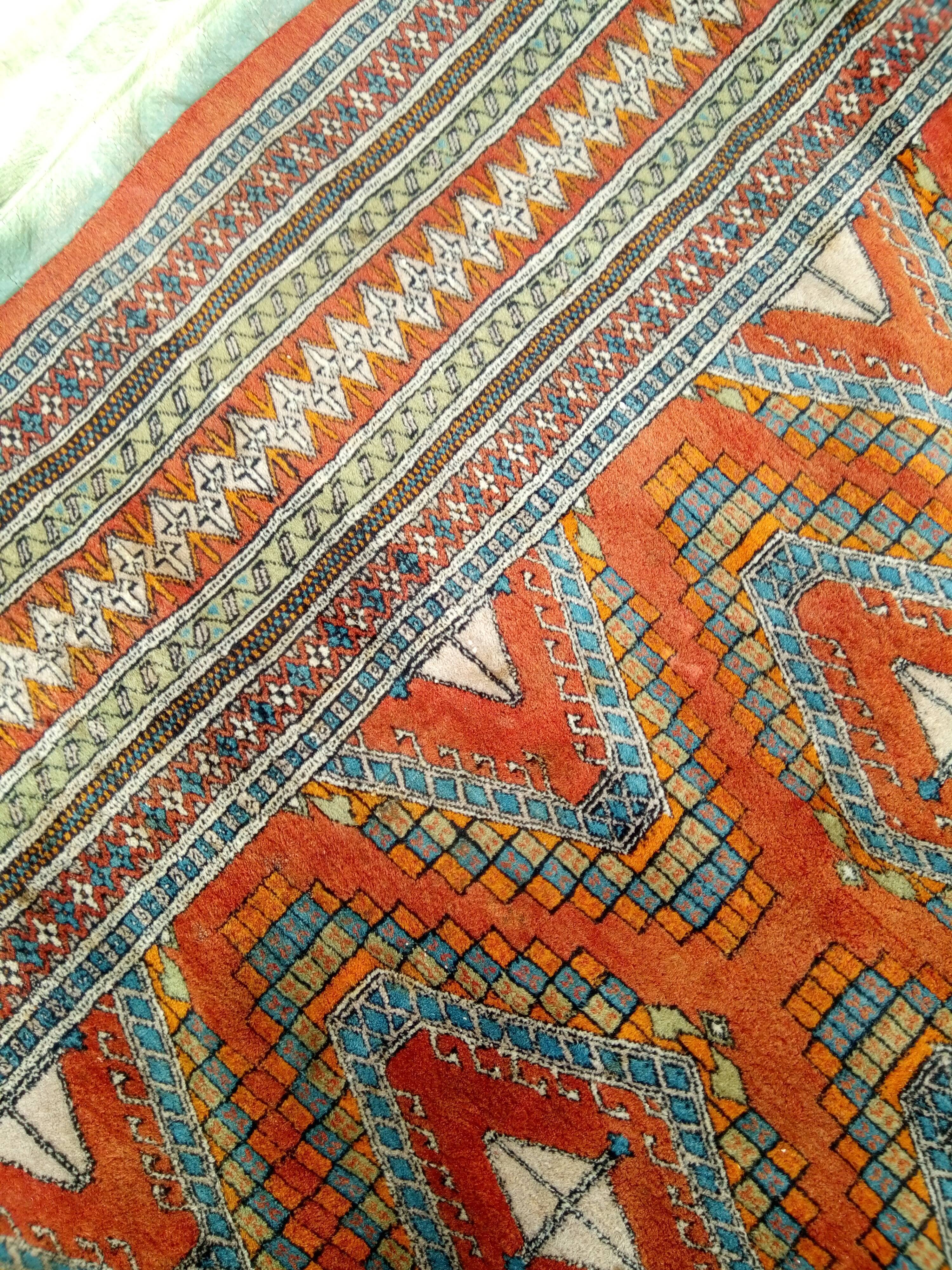 Old oriental rug made hands 280x195cm