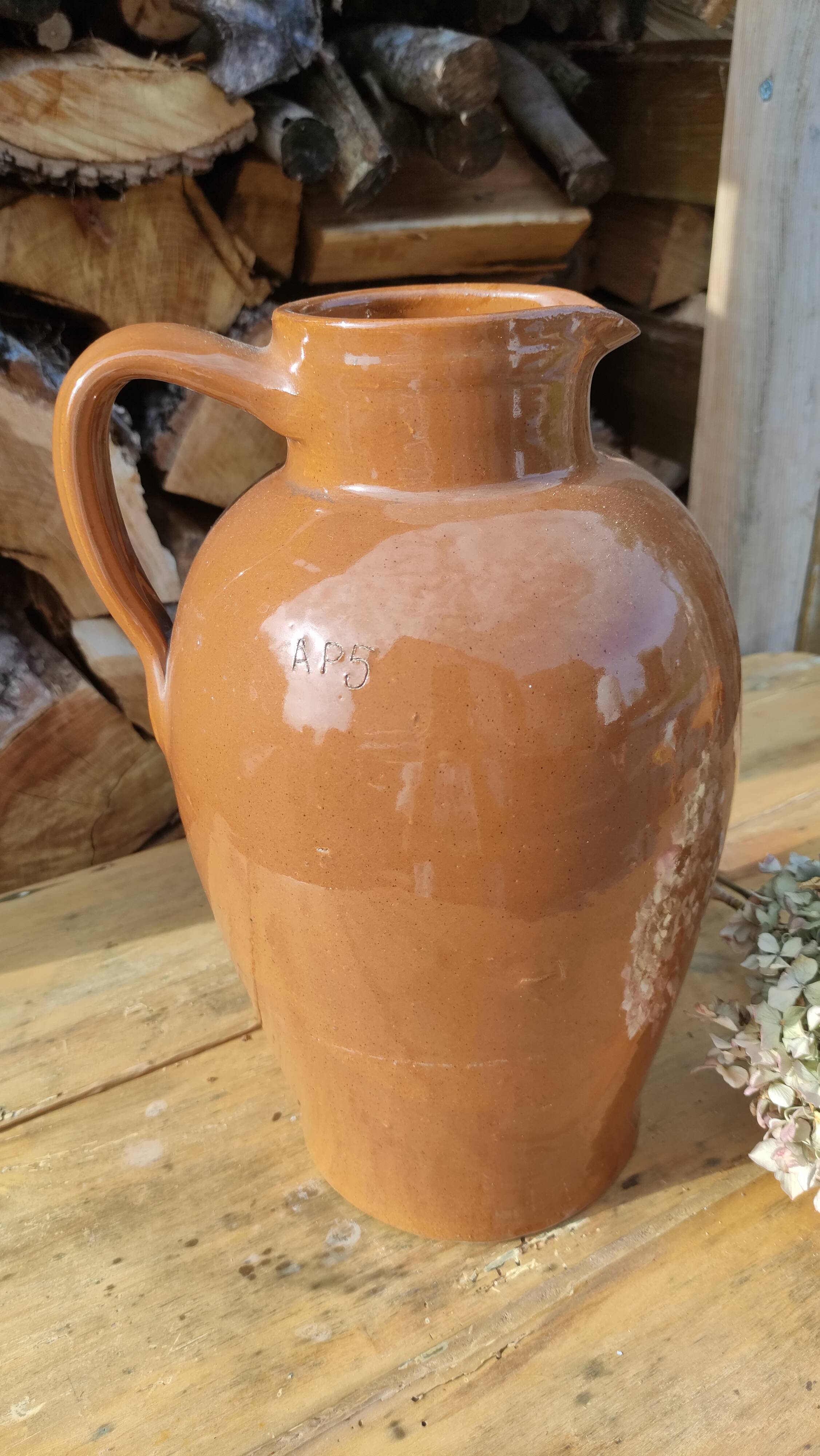 Terracotta jug, stoneware
