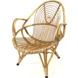 Rattan armchair by Rohe Noordwolde, 1960