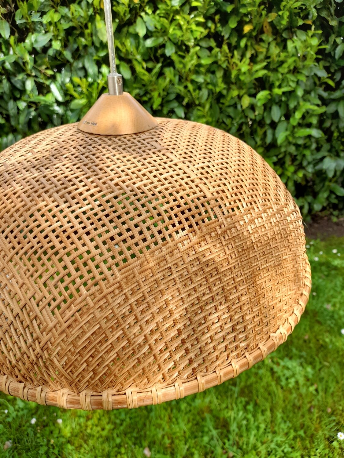 Natural rattan fiber vintage pendant lamp