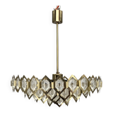 1960s Faceted Glass Chandelier by Jaroslav Bejvl for Kamenicky Senov