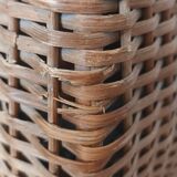 Coffre de rangement en osier vintage