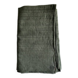 Vintage Hemp Tablecloth Dyed Khaki