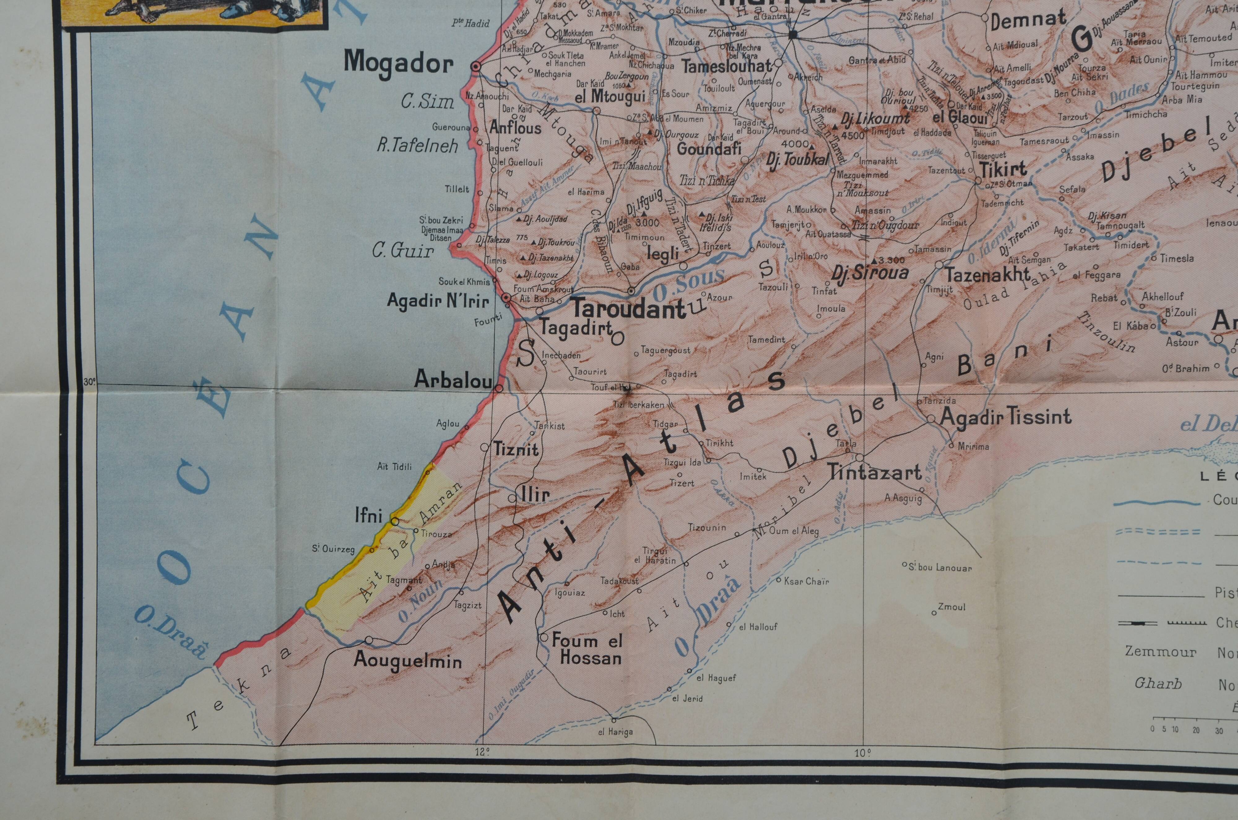 Toutey, Morocco map table
