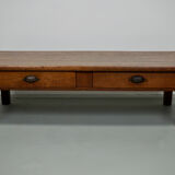 French xixth century farmhouse rustic oak coffee table