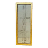 Louis XVI mirror in carved and gilded wood with leaf 18th century