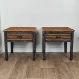 80' rattan bedside tables