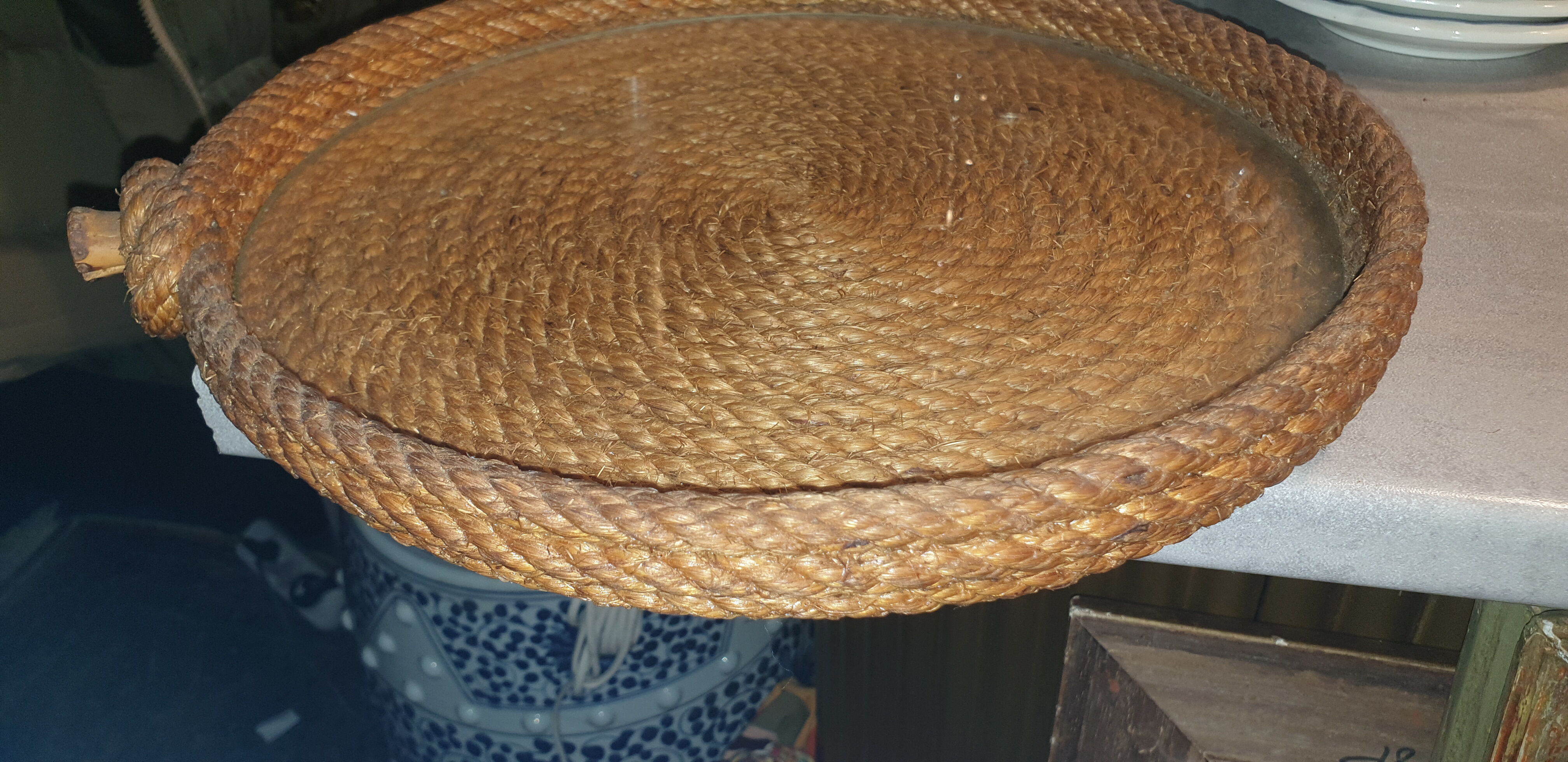 Plateau corde tressé