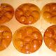Set of 6 St Clément earthenware oyster plates