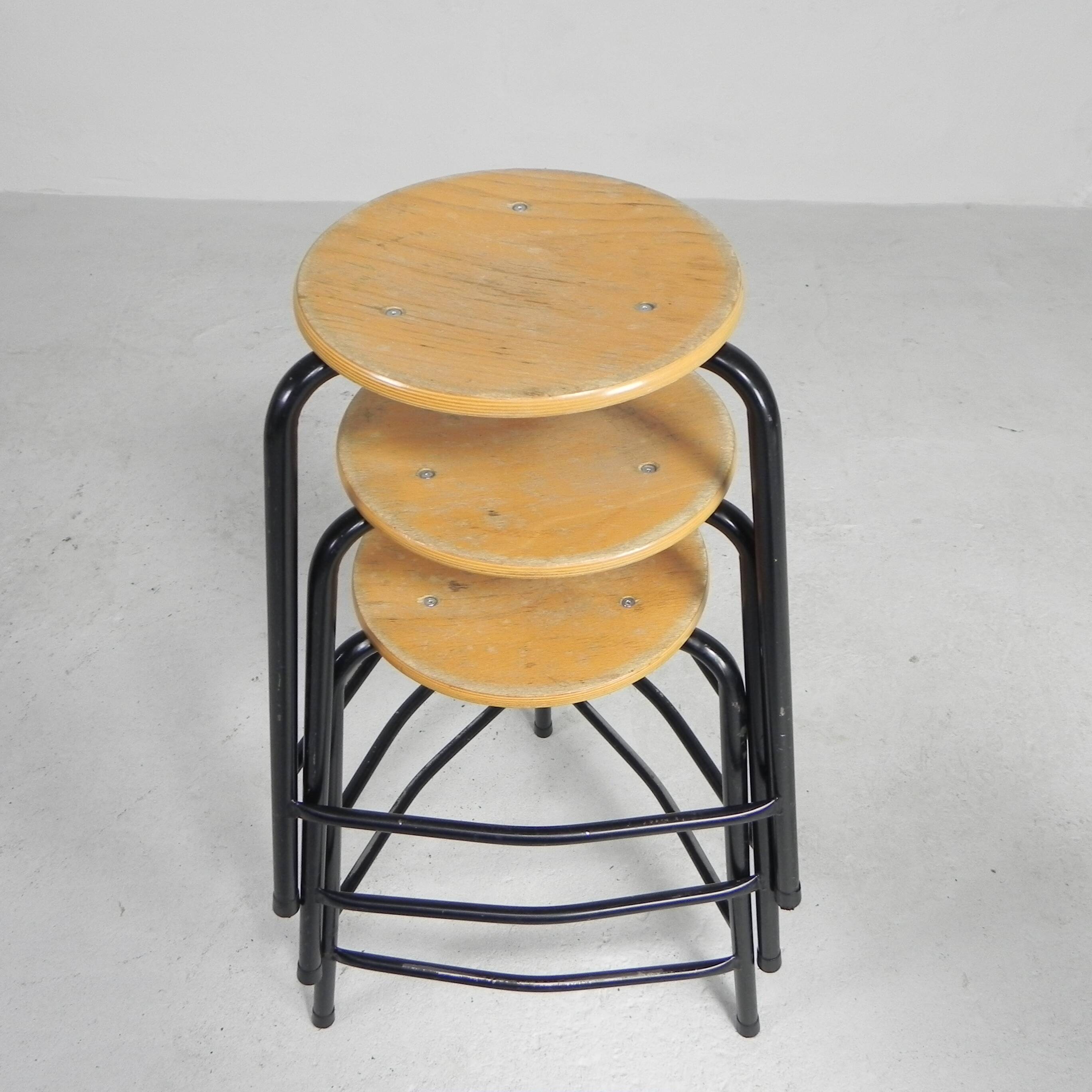 Industrial stackable stool, 59 cm high