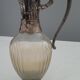 Glass and silver metal ewer