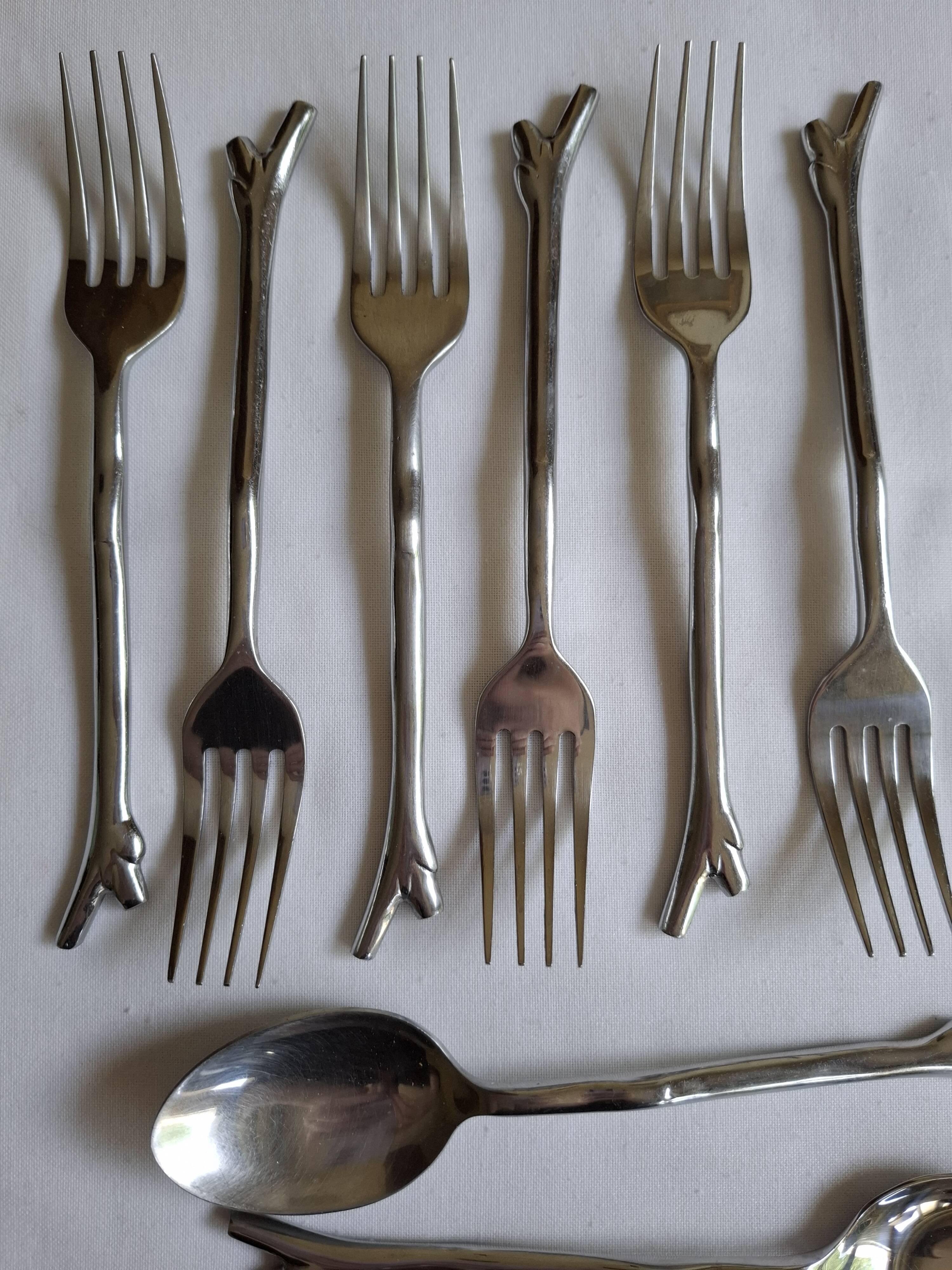 Couverts Brindilles inox vintage