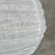 Very large round Japanese-style rattan and natural linen pendant light D:80