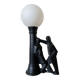 Figurative ceramic and opaline lamp from the 70s