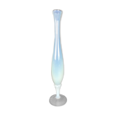 Vase soliflore vintage tulip glass opaline shades and white reflections